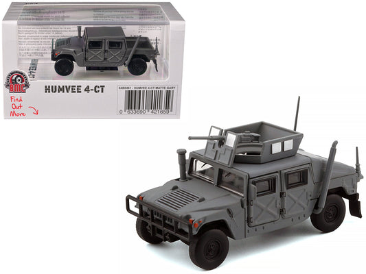 HUMVEE 4-CT Military Vehicle Matt Gray with Alternative Tops 1/64 Diecast Model Car