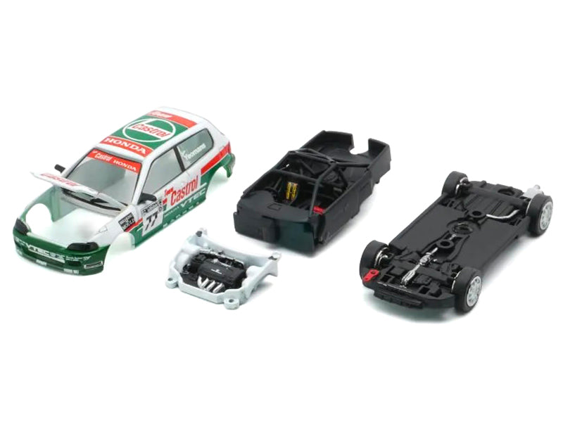 Honda Civic EG6 RHD (Right Hand Drive) #77 Team Castrol "National Saloon Car Cup" (1993) 1/64 Diecast Model Car