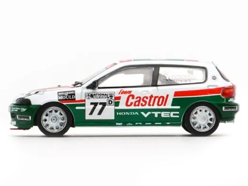 Honda Civic EG6 RHD (Right Hand Drive) #77 Team Castrol "National Saloon Car Cup" (1993) 1/64 Diecast Model Car