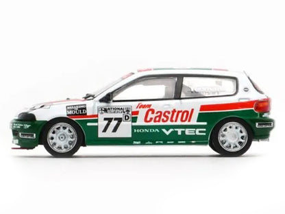 Honda Civic EG6 RHD (Right Hand Drive) #77 Team Castrol "National Saloon Car Cup" (1993) 1/64 Diecast Model Car