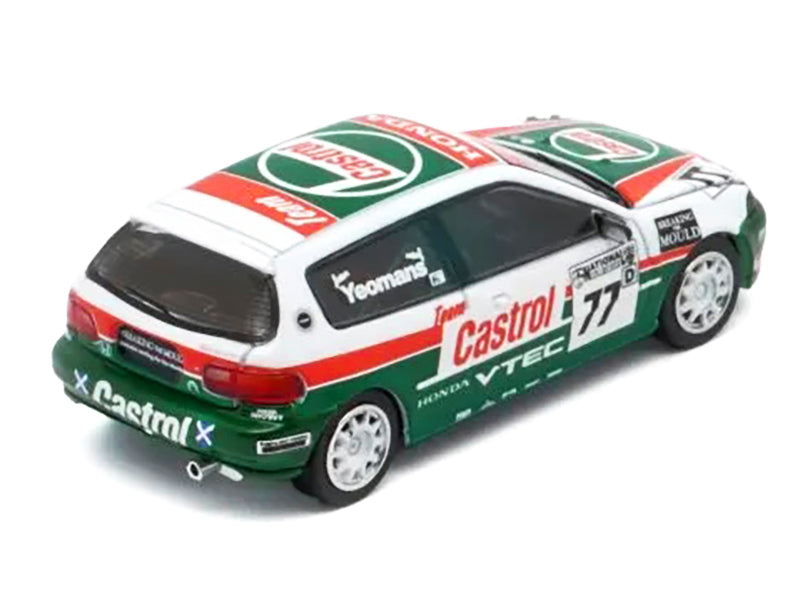 Honda Civic EG6 RHD (Right Hand Drive) #77 Team Castrol "National Saloon Car Cup" (1993) 1/64 Diecast Model Car