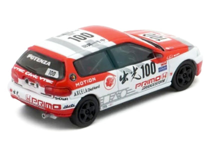 Honda Civic EG6 RHD (Right Hand Drive) #100 Osamu Nakako - Hideki Okada "Mugen Honda" "Japanese Touring Car Championship" (1993) 1/64 Diecast Model Car