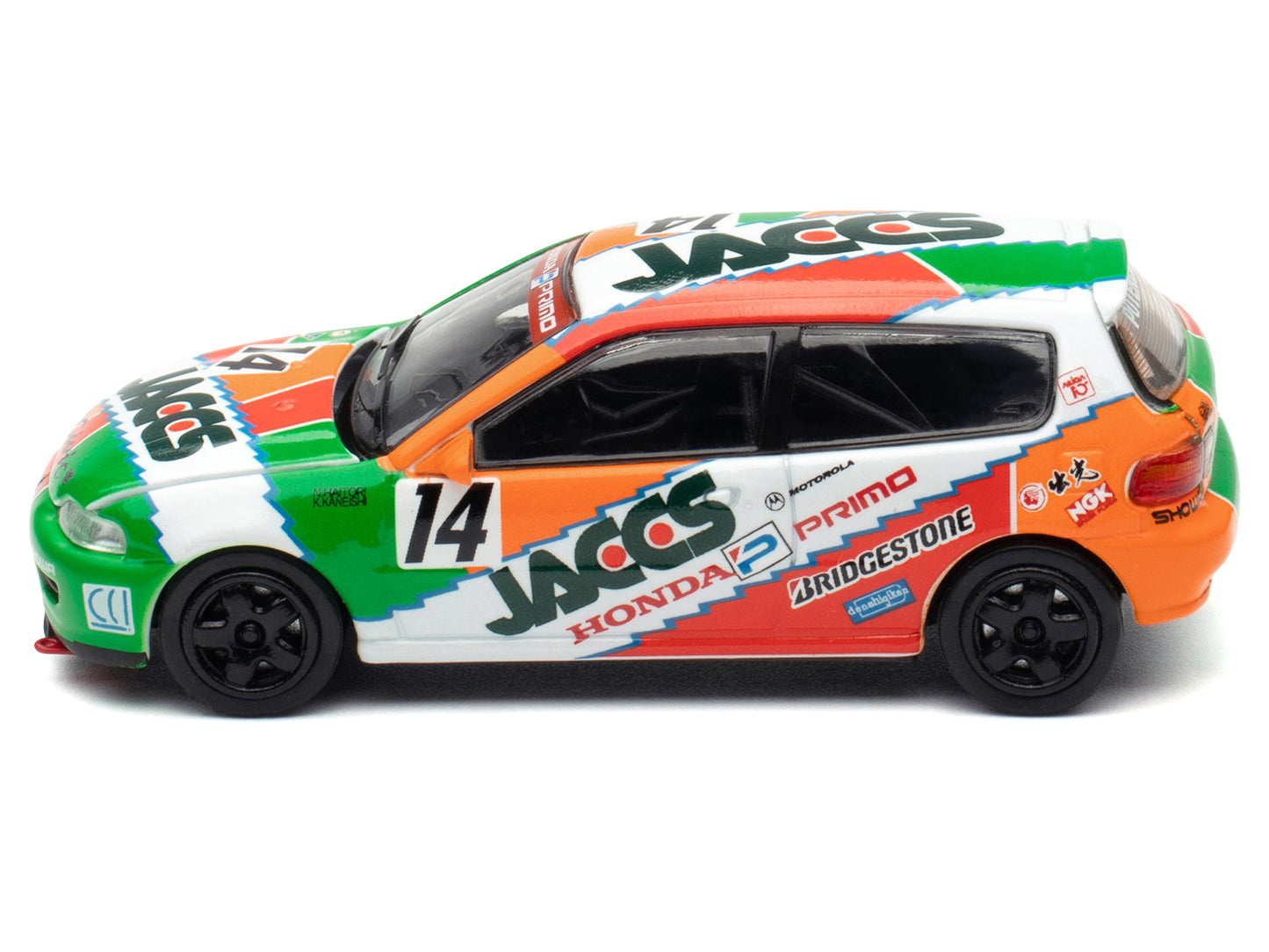 Honda Civic EG6 RHD (Right Hand Drive) #14 JACCS "Japanese Touring Car Championship" (1993) 1/64 Diecast Model Car