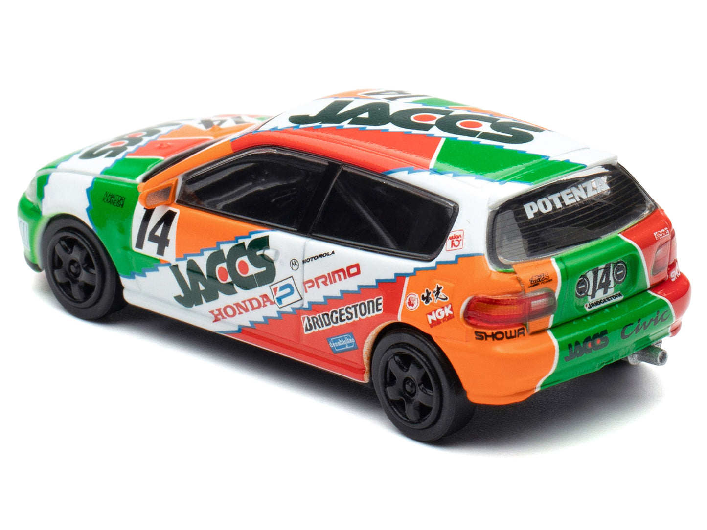 Honda Civic EG6 RHD (Right Hand Drive) #14 JACCS "Japanese Touring Car Championship" (1993) 1/64 Diecast Model Car