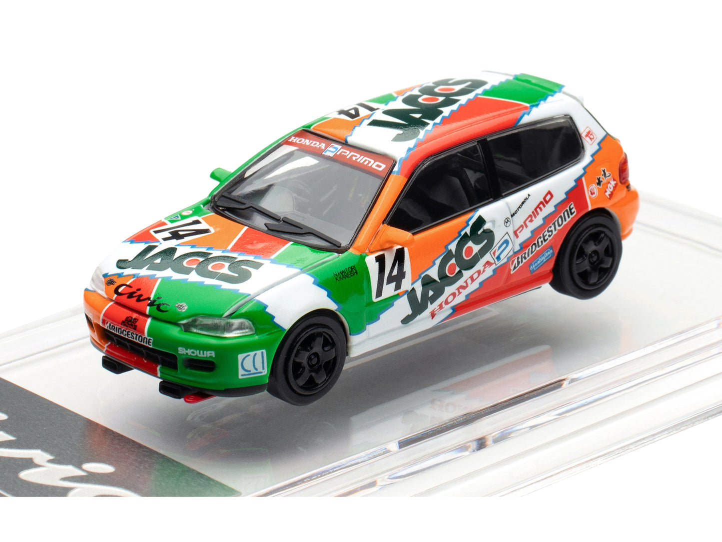 Honda Civic EG6 RHD (Right Hand Drive) #14 JACCS "Japanese Touring Car Championship" (1993) 1/64 Diecast Model Car