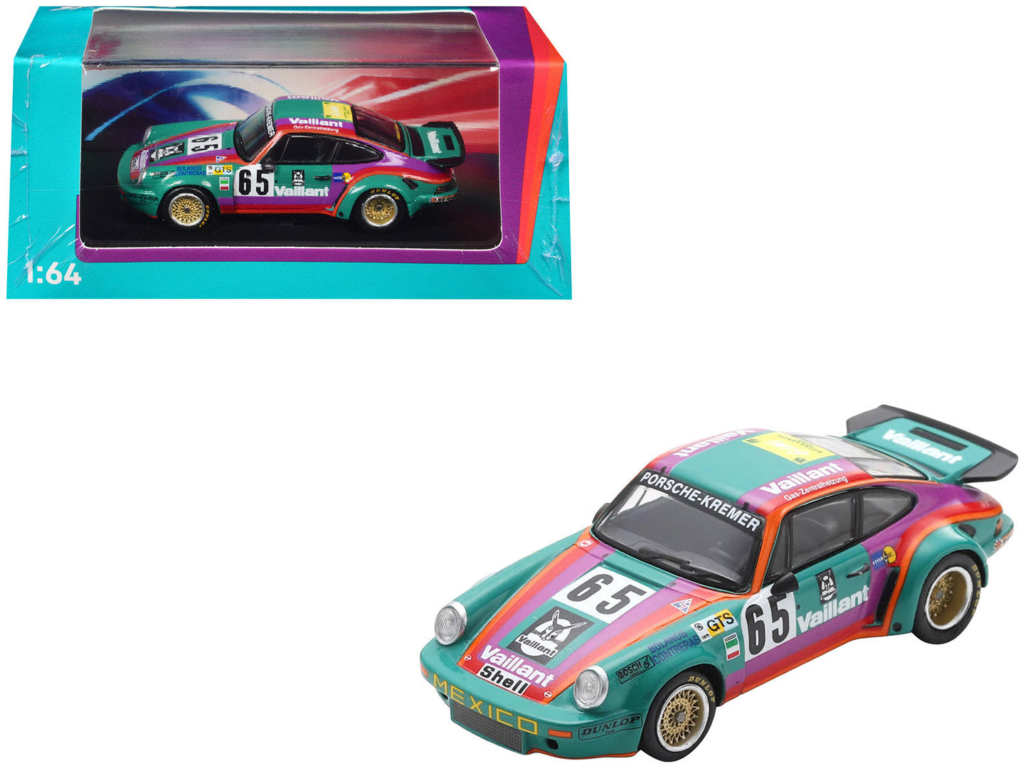 Porsche 911 Carrera RSR #65 Juan Carlos Bolanos - Andres Contreras - Billy Sprowls "Porsche Kremer Racing Team" "24 Hours of Le Mans" (1975) 1/64 Model Car
