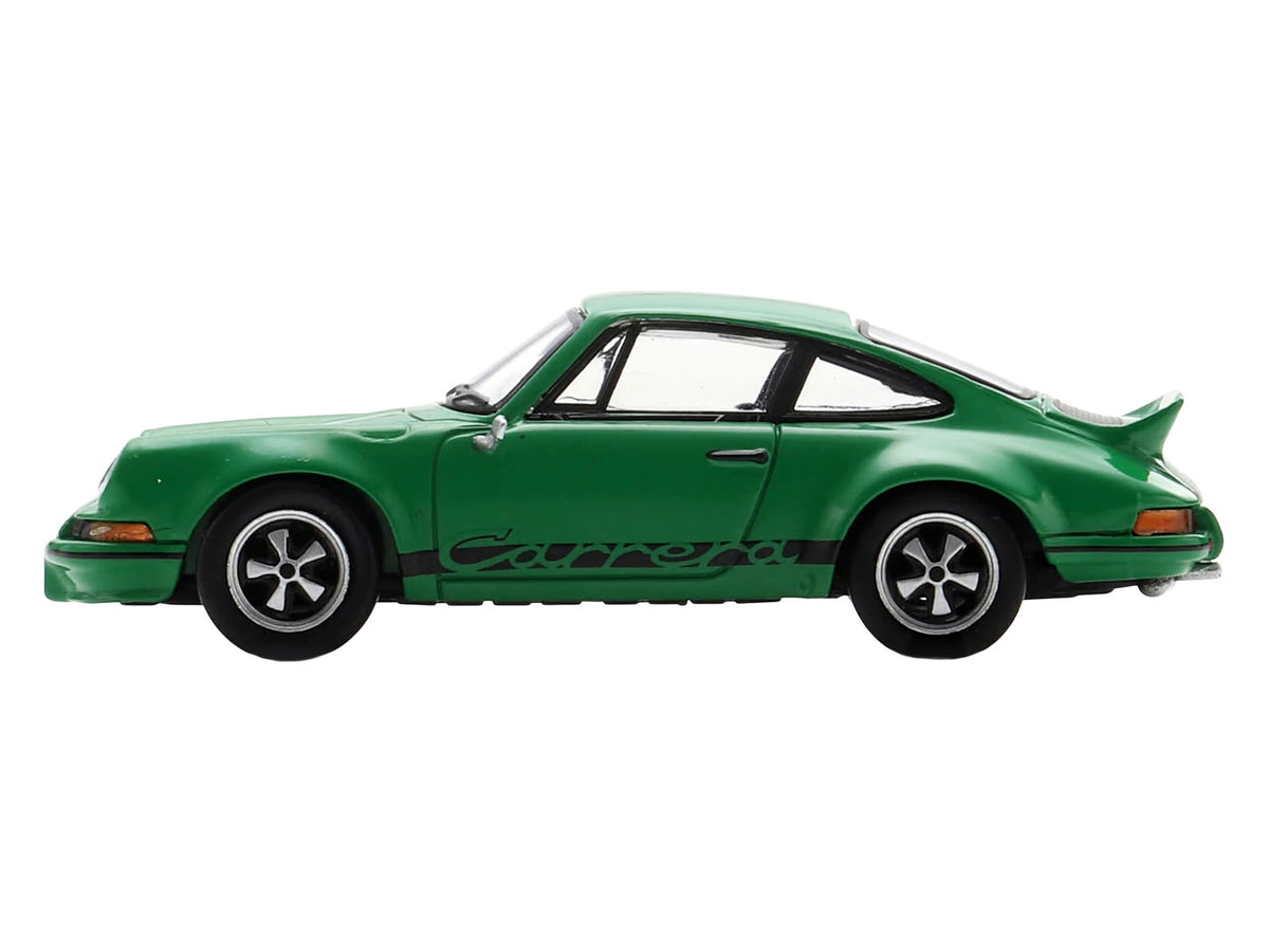 1973 Porsche 911 Carrera RSR 2.8 Green with Black Stripes 1/64 Model Car