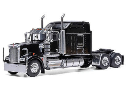 1990 Kenworth W900 Truck Tractor Black 1/64 Diecast Model