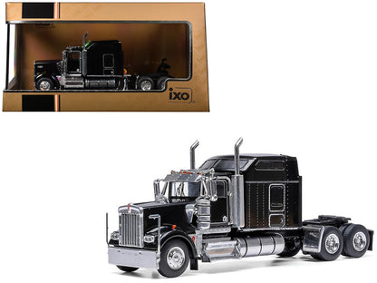 1990 Kenworth W900 Truck Tractor Black 1/64 Diecast Model