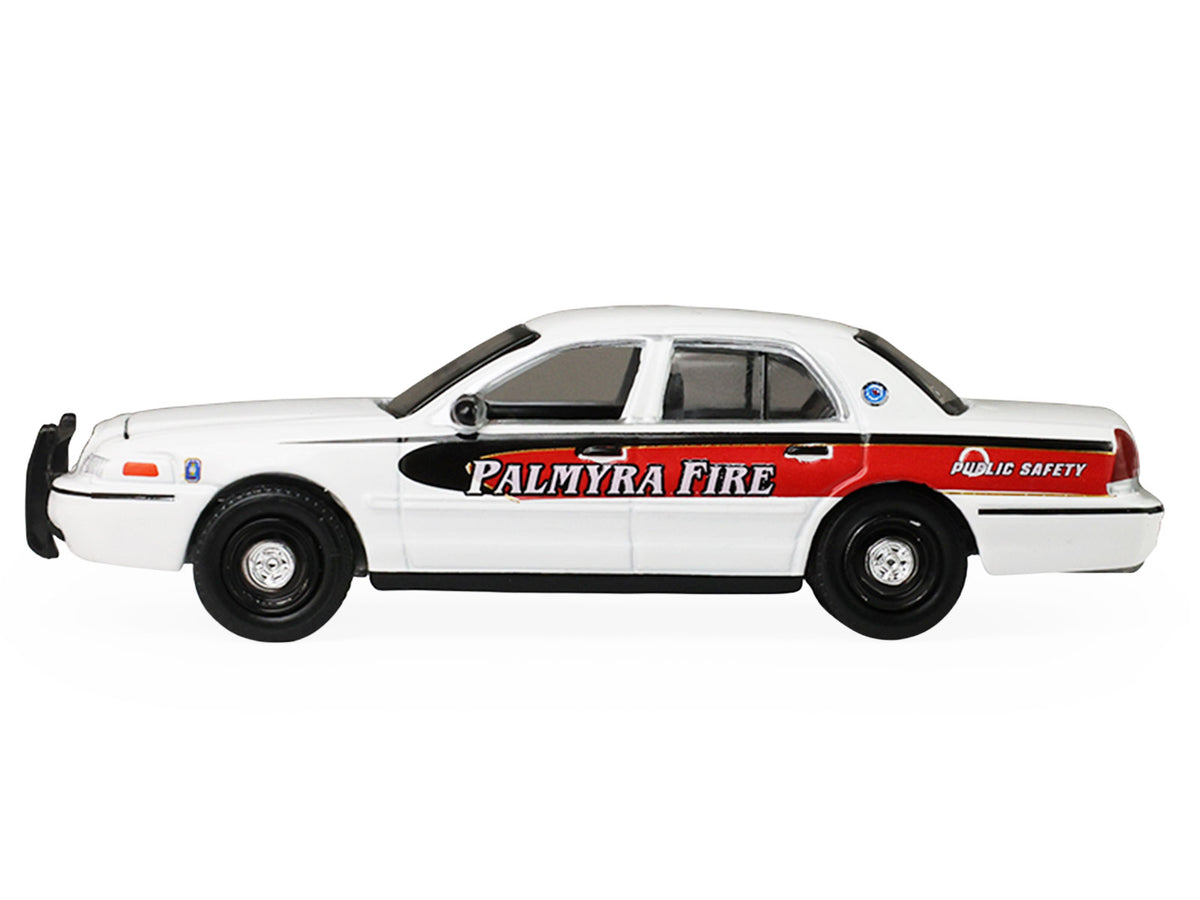 2011 Ford Crown Victoria "Palmyra Pennsylvania Citizen's Fire Company" White with Graphics "Fire & Rescue" Series #5 1/64 Diecast Model Car