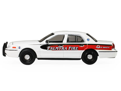 2011 Ford Crown Victoria "Palmyra Pennsylvania Citizen's Fire Company" White with Graphics "Fire & Rescue" Series #5 1/64 Diecast Model Car