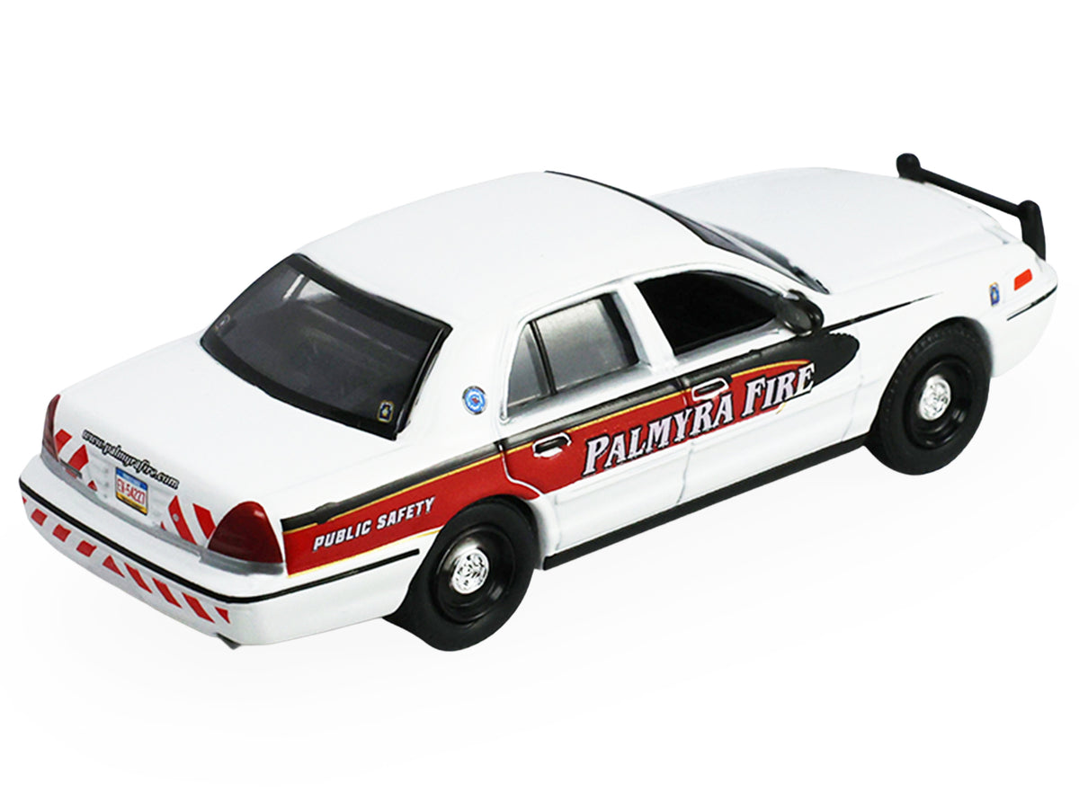 2011 Ford Crown Victoria "Palmyra Pennsylvania Citizen's Fire Company" White with Graphics "Fire & Rescue" Series #5 1/64 Diecast Model Car
