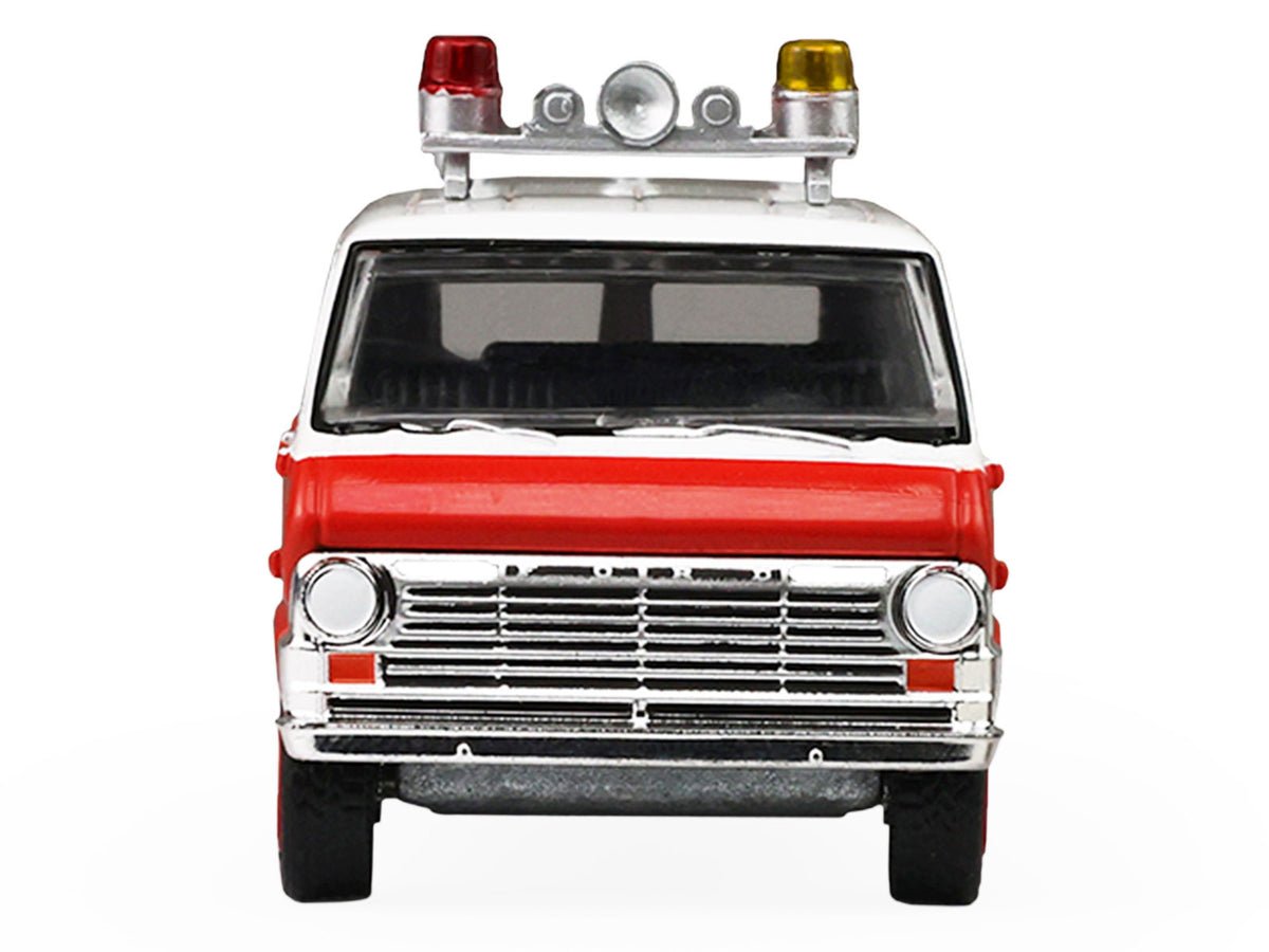 1969 Ford Econoline Ambulance "Los Angeles Fire Department" Red and White "Fire & Rescue" Series #5 1/64 Diecast Model Car