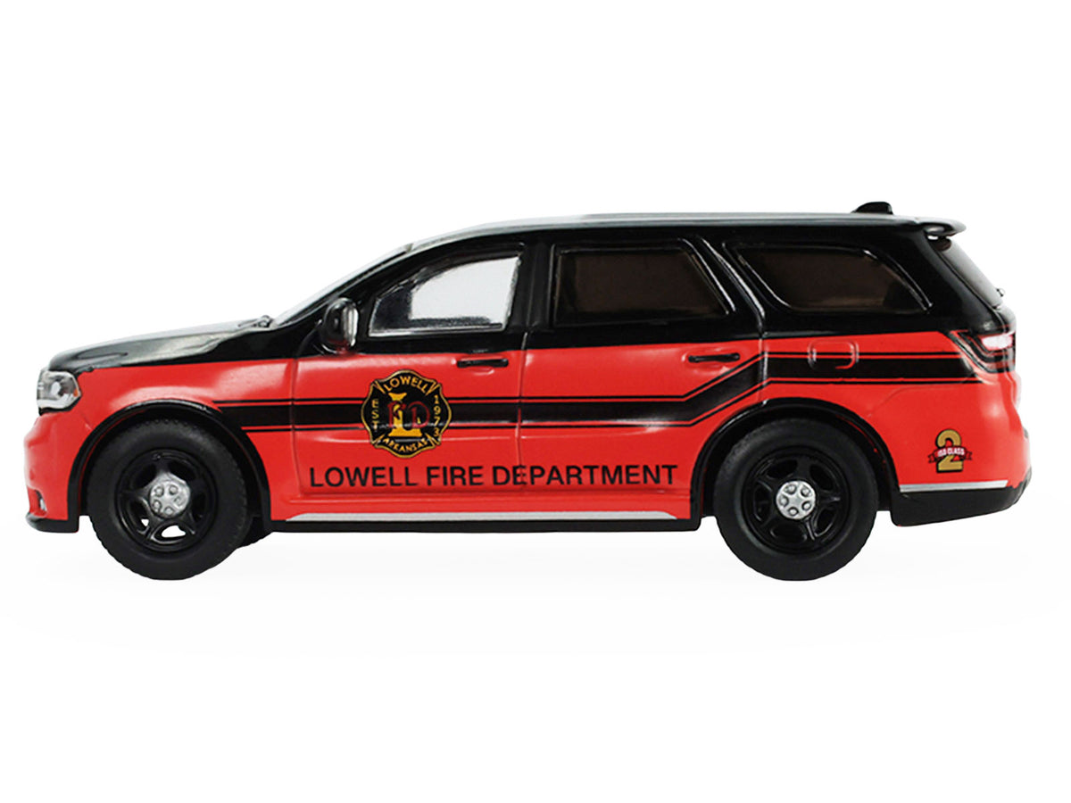 2019 Dodge Durango "Lowell Arkansas Fire Department" Red and Black with Black Stripes "Fire & Rescue" Series #5 1/64 Diecast Model Car
