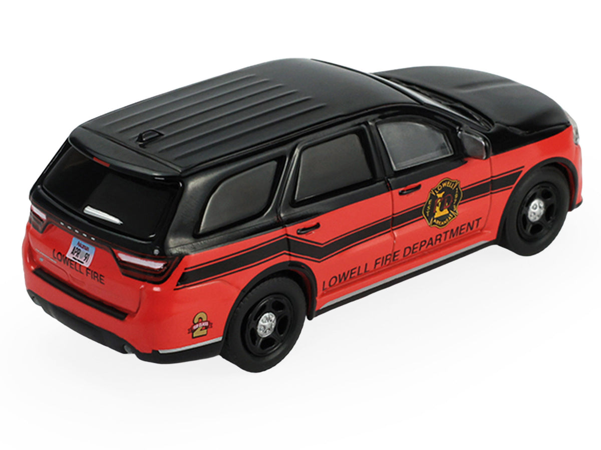 2019 Dodge Durango "Lowell Arkansas Fire Department" Red and Black with Black Stripes "Fire & Rescue" Series #5 1/64 Diecast Model Car