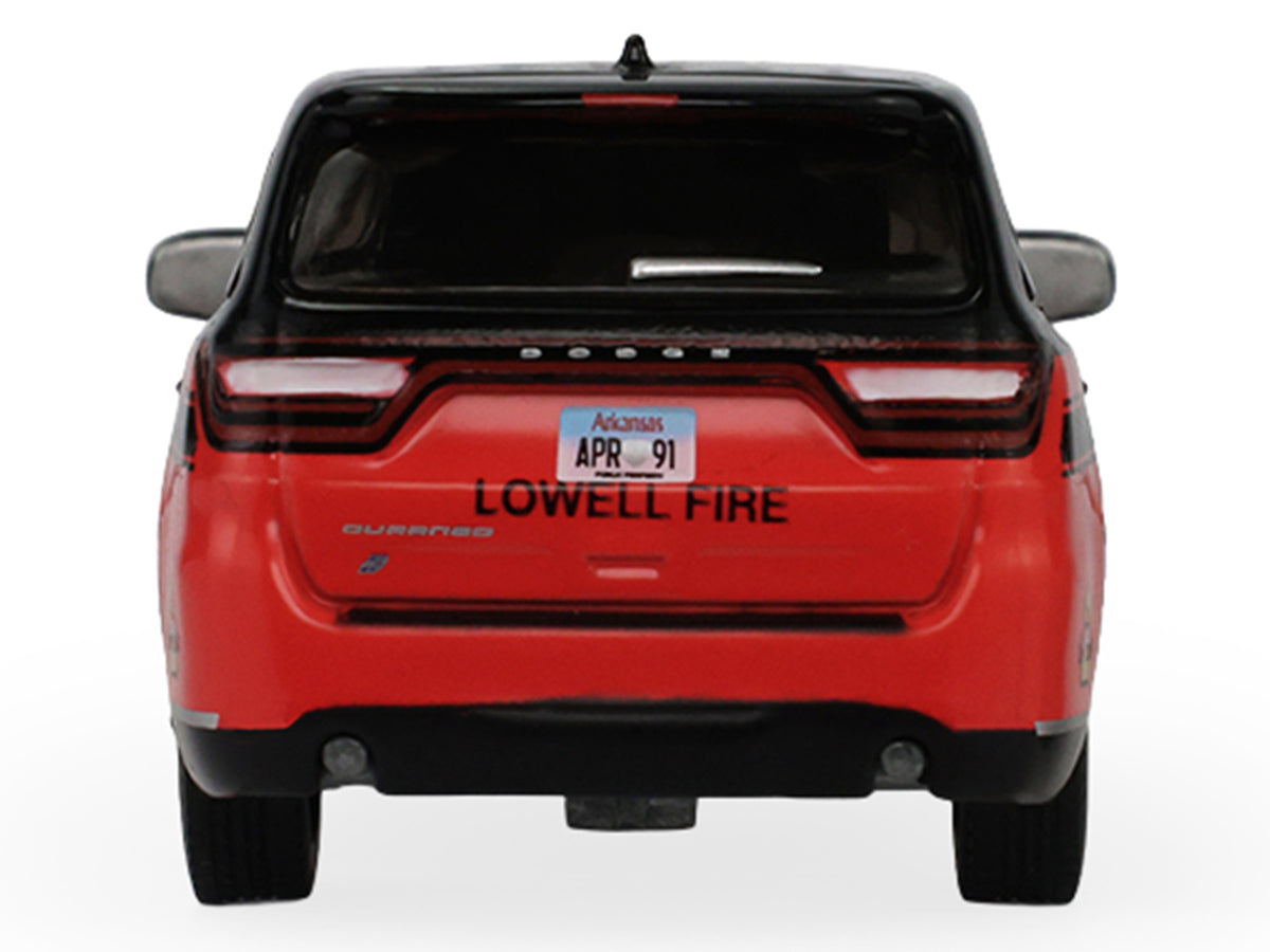 2019 Dodge Durango "Lowell Arkansas Fire Department" Red and Black with Black Stripes "Fire & Rescue" Series #5 1/64 Diecast Model Car