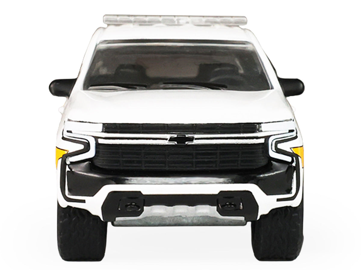 2024 Chevrolet Tahoe "Montgomery County Maryland Fire & Rescue Bethesda-Chevy Chase Rescue Squad" White with Yellow Stripes "Fire & Rescue" Series #5 1/64 Diecast Model Car