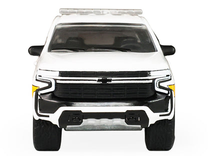 2024 Chevrolet Tahoe "Montgomery County Maryland Fire & Rescue Bethesda-Chevy Chase Rescue Squad" White with Yellow Stripes "Fire & Rescue" Series #5 1/64 Diecast Model Car