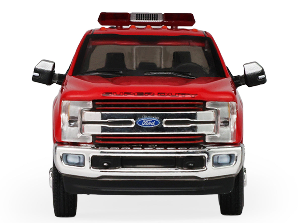 2018 Ford F-350 Pickup Truck "Los Angeles Fire Department" Red with White Stripes "Fire & Rescue" Series #5 1/64 Diecast Model Car