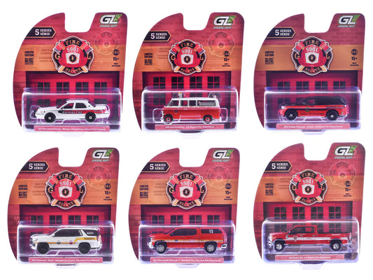 "Fire & Rescue" Series #5 Set of 6 Cars 1/64 Diecast Model Cars