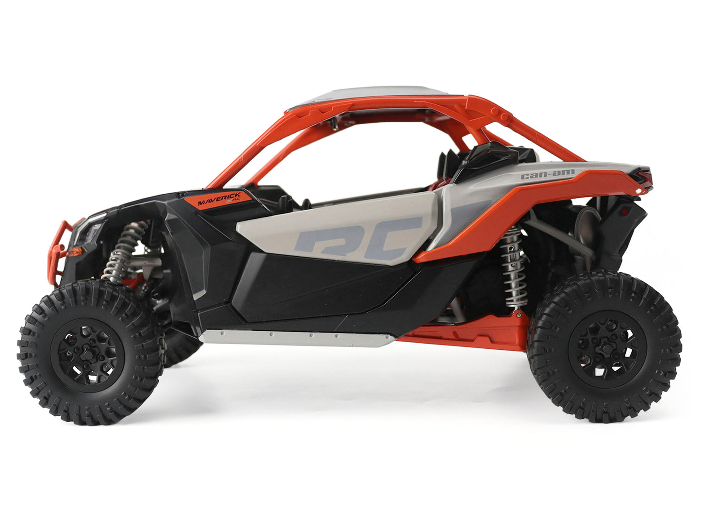 Can-Am Maverick X3 X RC Turbo RR Chalk Gray and Orange 1/12 Diecast Model
