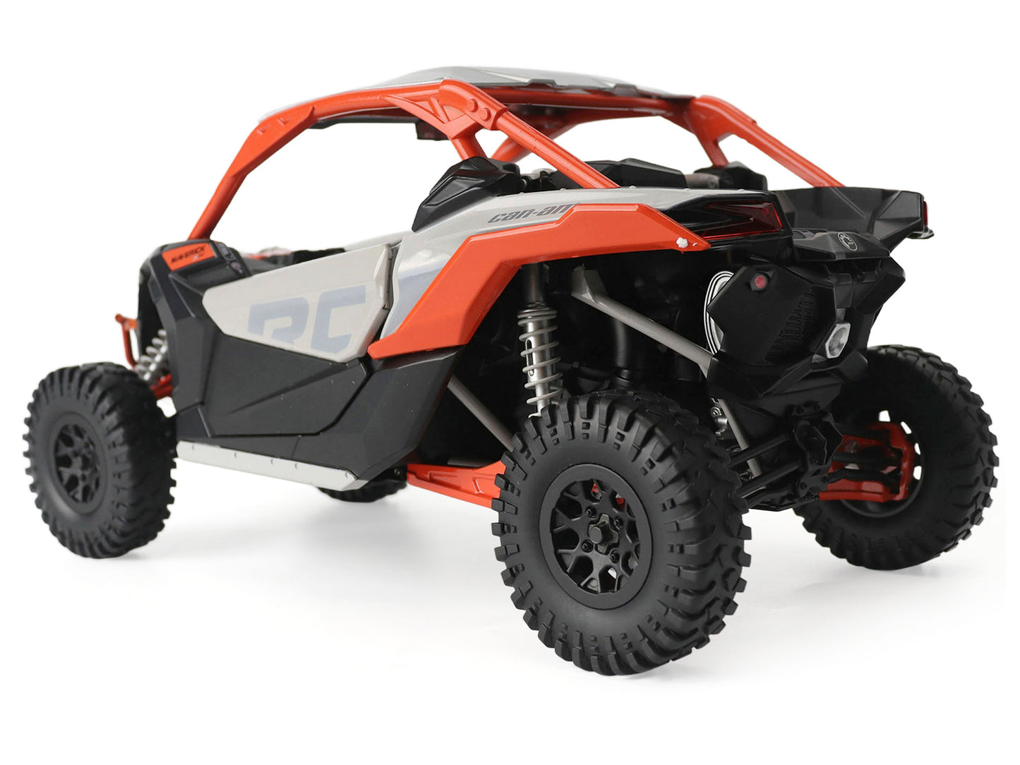 Can-Am Maverick X3 X RC Turbo RR Chalk Gray and Orange 1/12 Diecast Model
