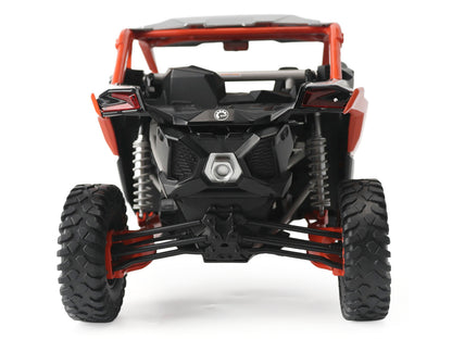 Can-Am Maverick X3 X RC Turbo RR Chalk Gray and Orange 1/12 Diecast Model