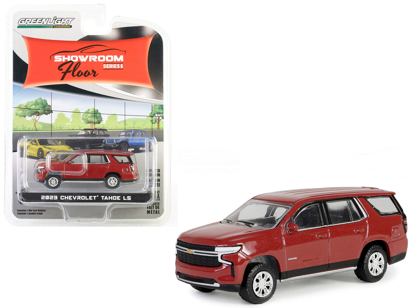 2023 Chevrolet Tahoe LS Radiant Red Metallic "Showroom Floor" Series 5 1/64 Diecast Model Car