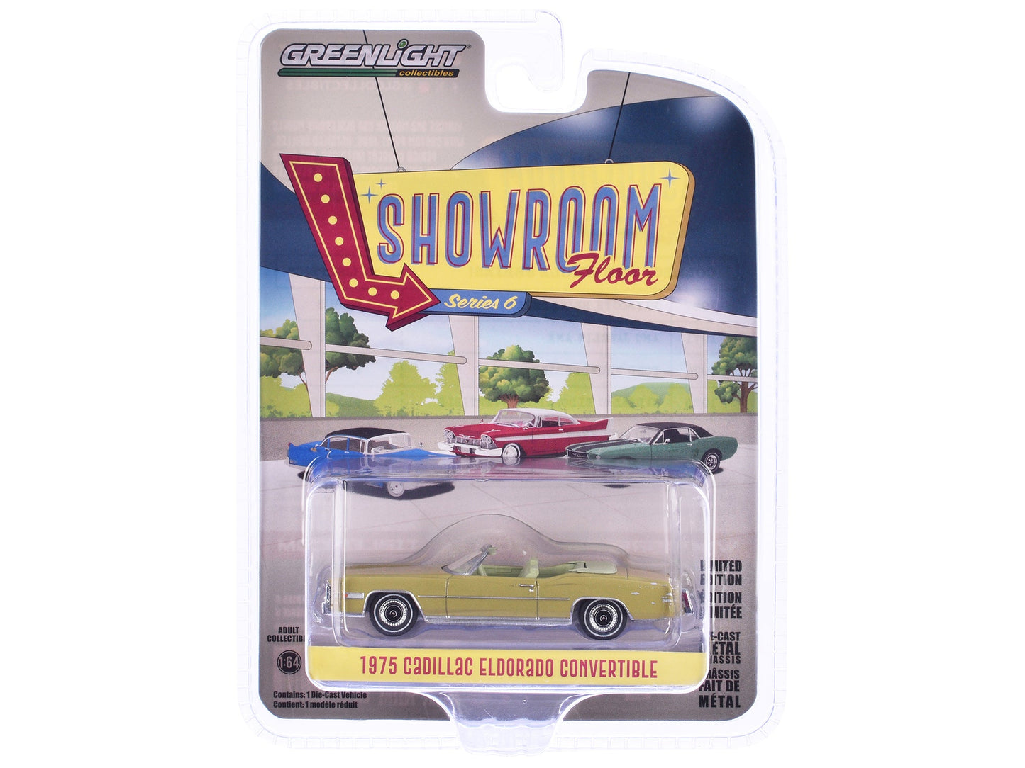 1975 Cadillac Eldorado Convertible Florentine Gold Firemist "Showroom Floor" Series 6 1/64 Diecast Model Car