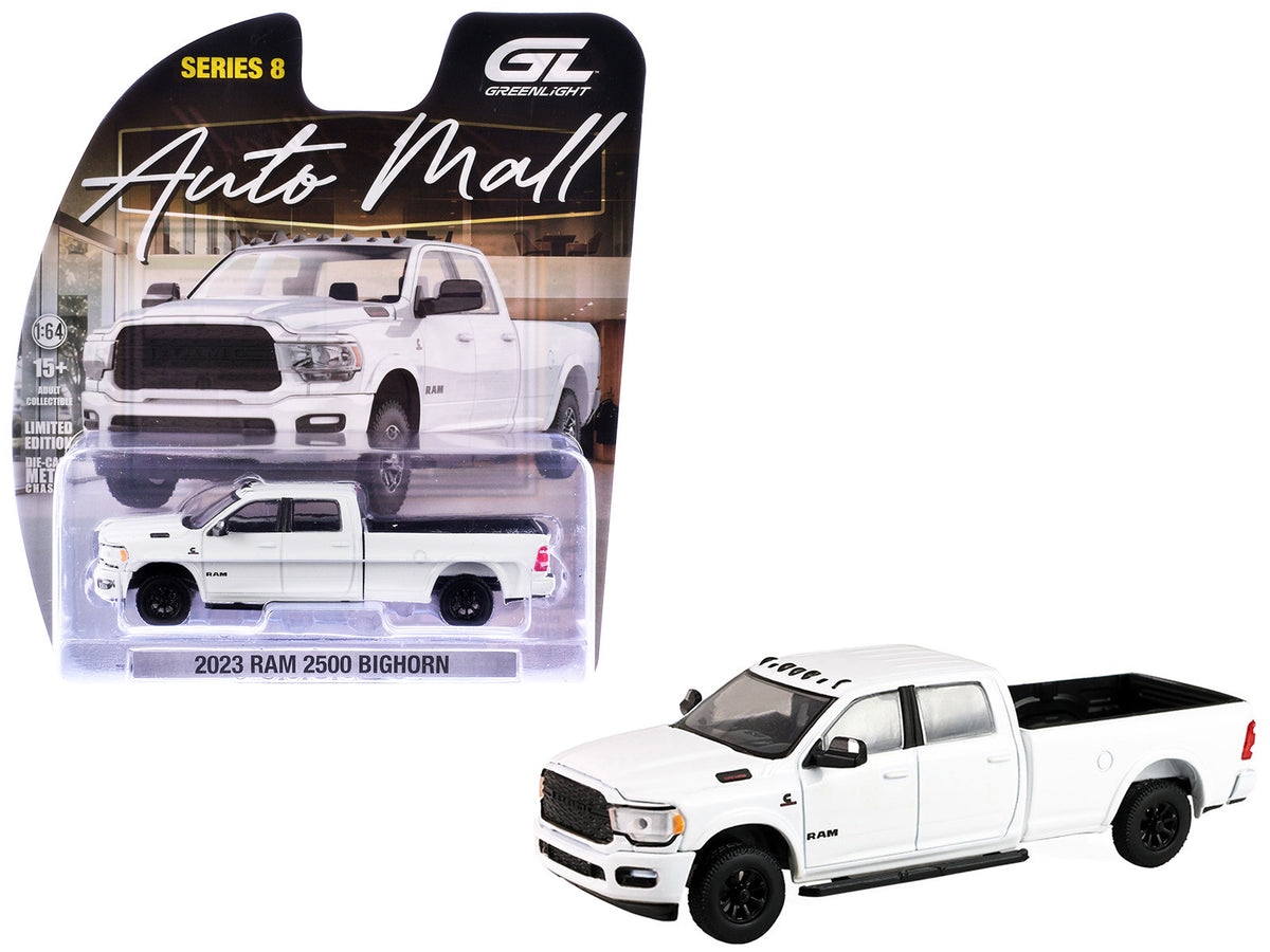 2023 Ram 2500 Bighorn Pickup Truck White "Auto Mall" Series 8 1/64 Diecast Model Car