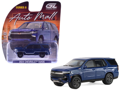 2024 Chevrolet Tahoe Midnight Blue Metallic "Auto Mall" Series 8 1/64 Diecast Model Car