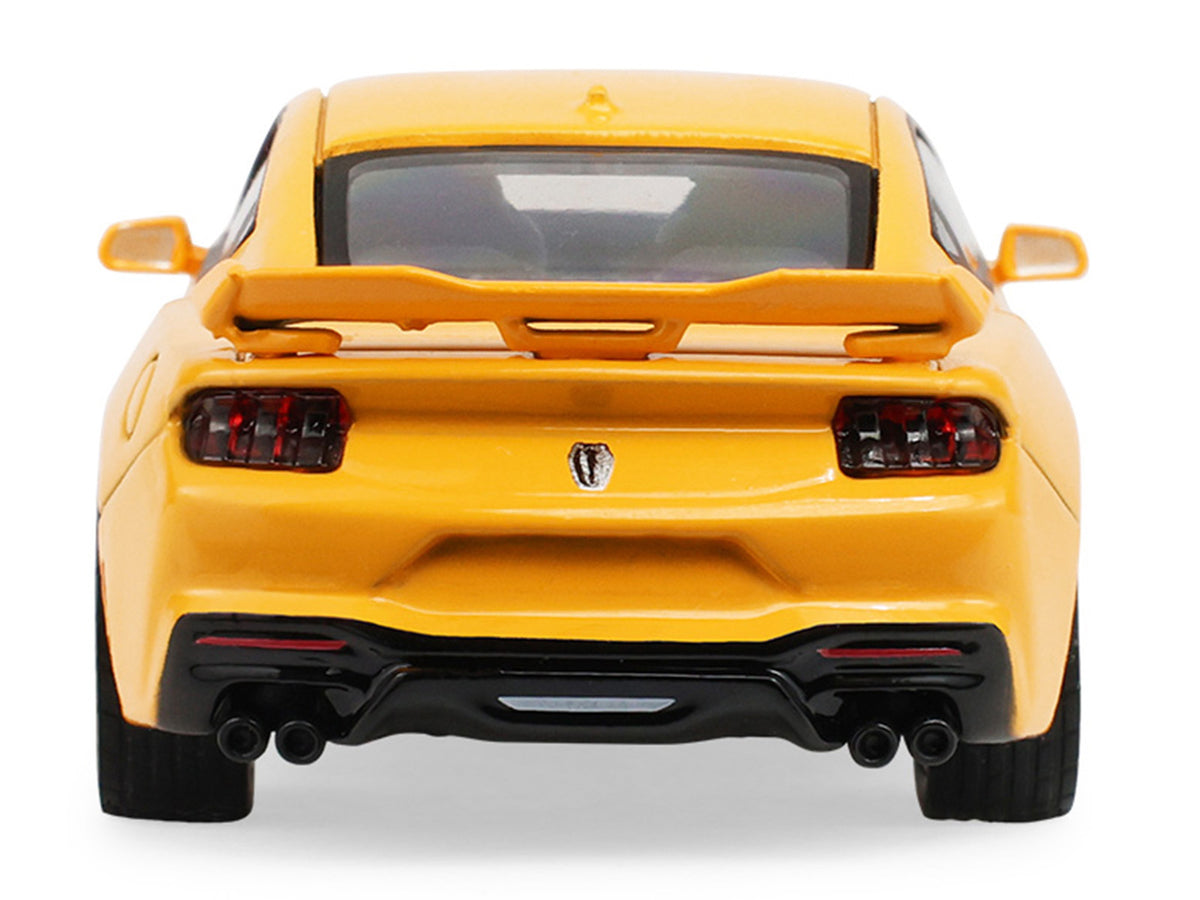 2024 Ford Mustang Dark Horse Yellow Splash Metallic "Auto Mall" Series 8 1/64 Diecast Model Car