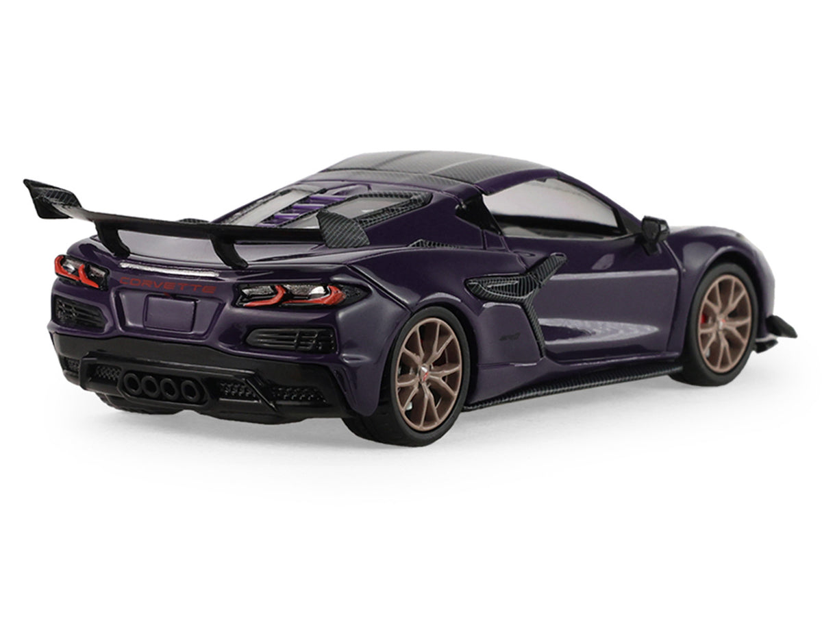 2025 Chevrolet Corvette ZR1 Hysteria Purple Metallic with Carbon Top "Auto Mall" Series 8 1/64 Diecast Model Car