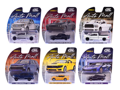 "Auto Mall" Series 8 Set of 6 pieces 1/64 Diecast Model Cars