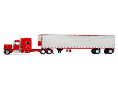 Peterbilt 589 with 78" Mid-Roof Sleeper and 53' Utility Trailer with Reefer "Blackjack Express LLC" Red "Big Rigs" Series II #6 1/64 Diecast Model