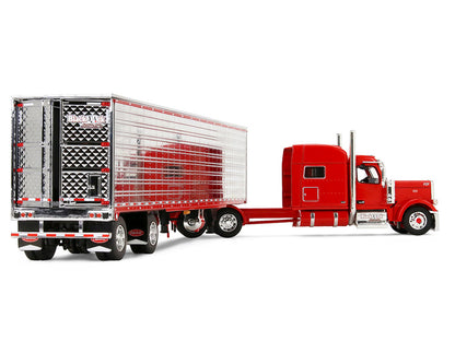 Peterbilt 589 with 78" Mid-Roof Sleeper and 53' Utility Trailer with Reefer "Blackjack Express LLC" Red "Big Rigs" Series II #6 1/64 Diecast Model