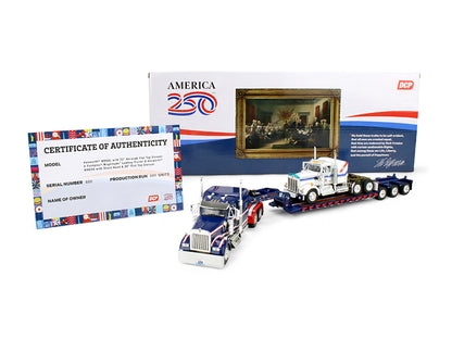 Peterbilt 379 with 70" Mid-Roof Sleeper and Wilson Silverstar Livestock Trailer "National Carriers" White "Legacy Series #5" 1/64 Diecast Model