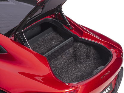 2019 Aston Martin Vantage RHD (Right Hand Drive) Hyper Red Metallic with Carbon Top 1/18 Model Car