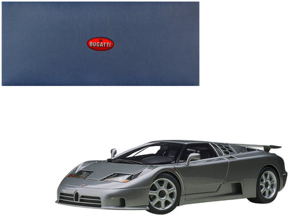 Bugatti EB110 SS Super Sport Grigio Metalizzatto Silver Metallic with Silver Wheels 1/18 Model Car