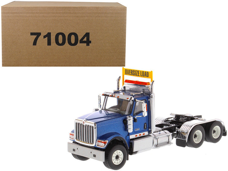International HX520 Day Cab Tandem Tractor Blue 1/50 Diecast Model