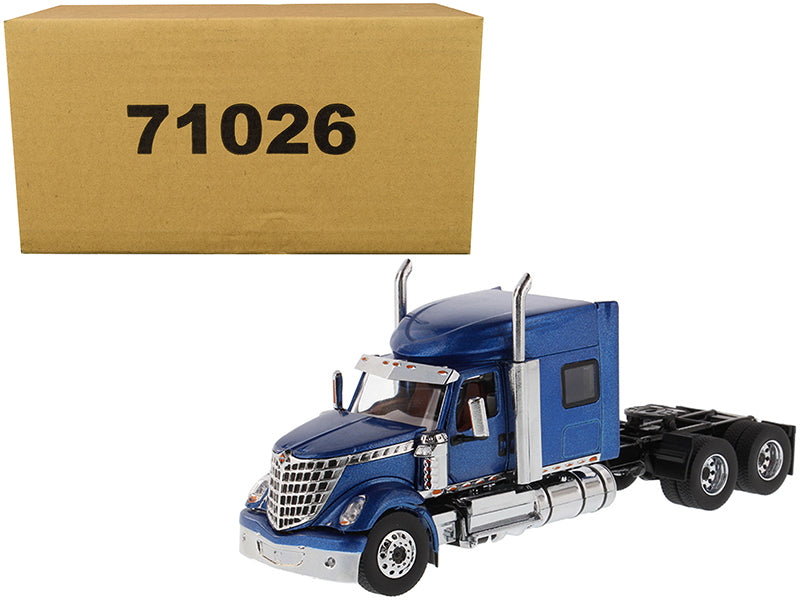 International LoneStar Sleeper Cab Truck Tractor Blue 1/50 Diecast Model