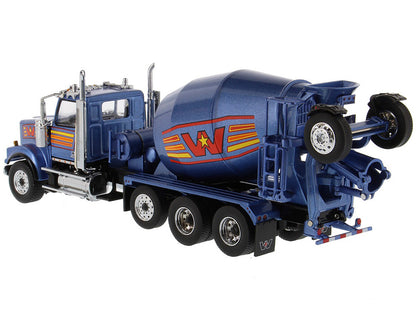 Western Star 4900 with Bridgemaster McNeilus Mixer Blue Metallic "Transport Series" 1/50 Diecast Model