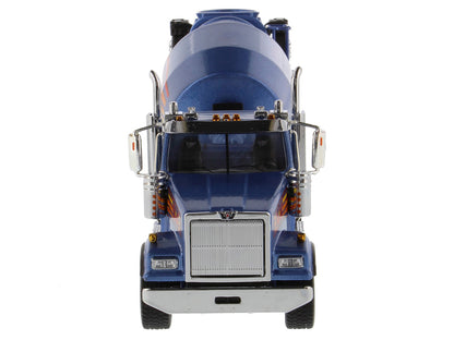 Western Star 4900 with Bridgemaster McNeilus Mixer Blue Metallic "Transport Series" 1/50 Diecast Model