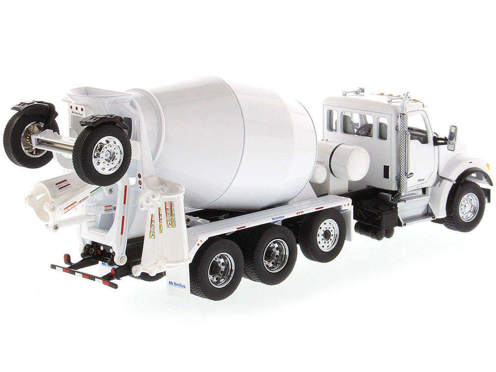 Kenworth T880 SFFA with McNeilus Bridgemaster Concrete Mixer White "Transport Series" 1/50 Diecast Model