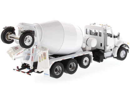 Kenworth T880 SFFA with McNeilus Bridgemaster Concrete Mixer White "Transport Series" 1/50 Diecast Model