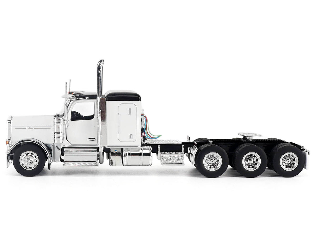 Peterbilt 589 Legendary Package Truck Tractor with 58" Sleeper White with Black Top "Transport Series" 1/50 Diecast Model