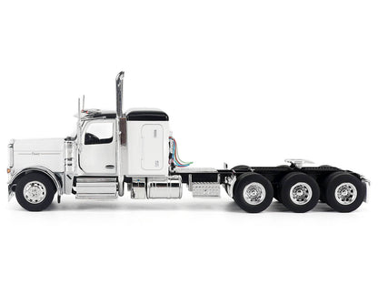 Peterbilt 589 Legendary Package Truck Tractor with 58" Sleeper White with Black Top "Transport Series" 1/50 Diecast Model