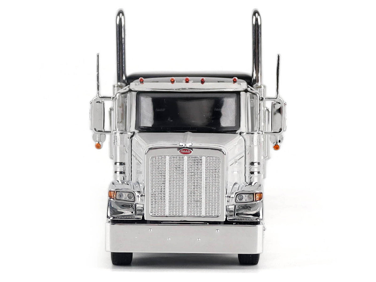 Peterbilt 589 Legendary Package Truck Tractor with 58" Sleeper White with Black Top "Transport Series" 1/50 Diecast Model