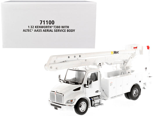 Kenworth T380 with Altec AA55 Aerial Service Truck White "Transport Series" 1/32 Diecast Model