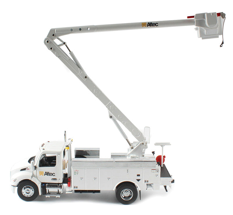 Peterbilt 536 Truck with Altec AA55 Aerial Service Body White "Transport Series" 1/32 Diecast Model
